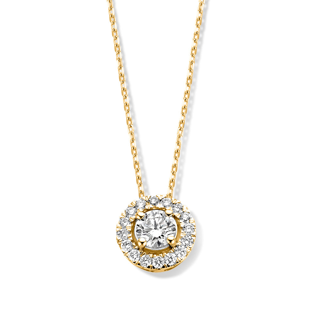 Halskette Emma 0,75 ct. Gelbgold