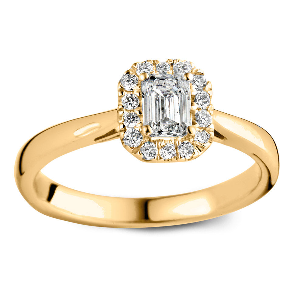 Ring Efeu 0,66 ct. Gelbgold