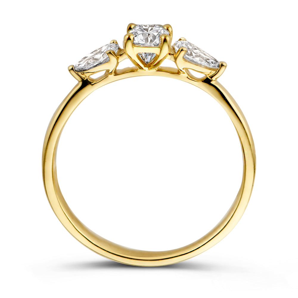 Ring Lize 0,90 ct. Gelbgold