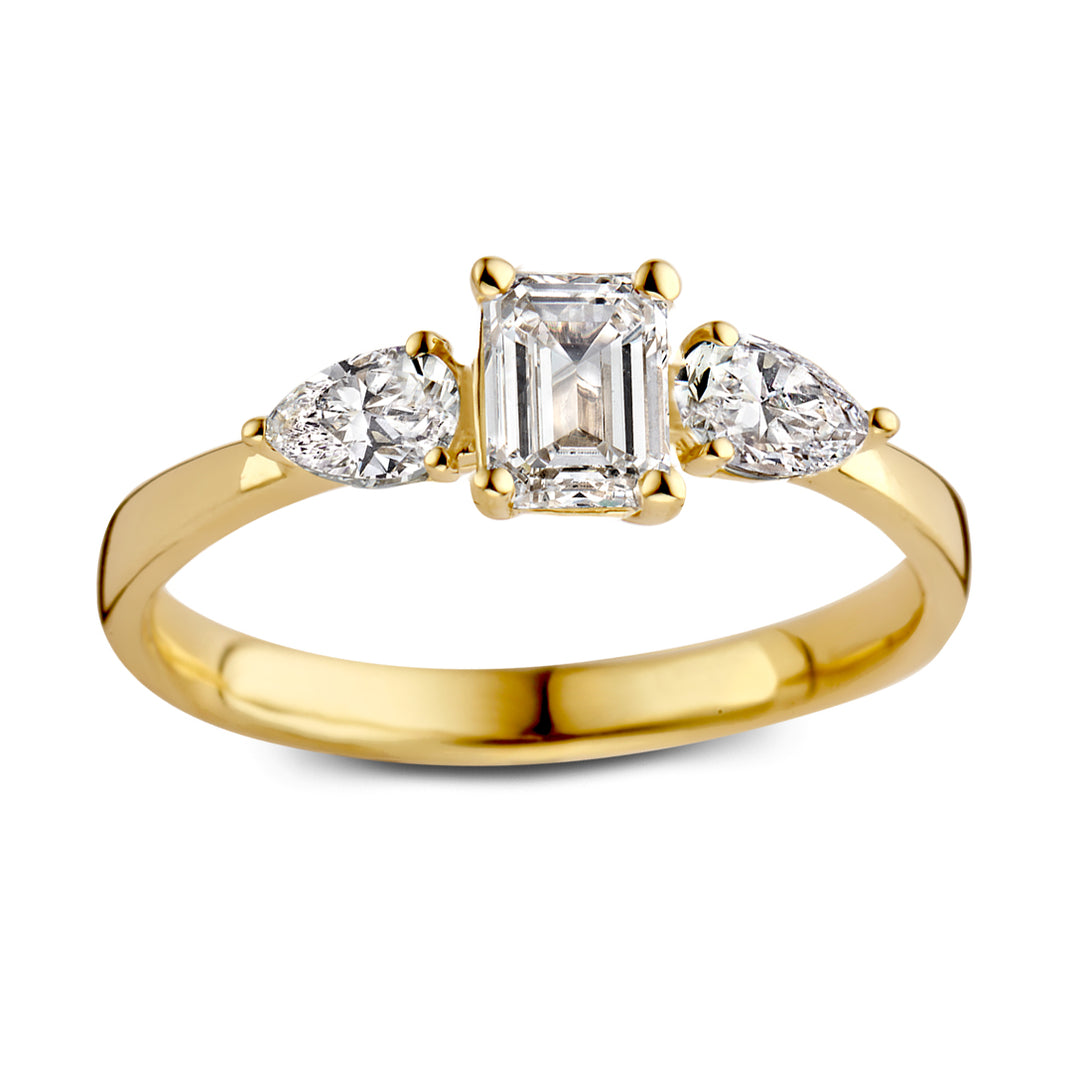 Ring Lize 0,90 ct. Gelbgold