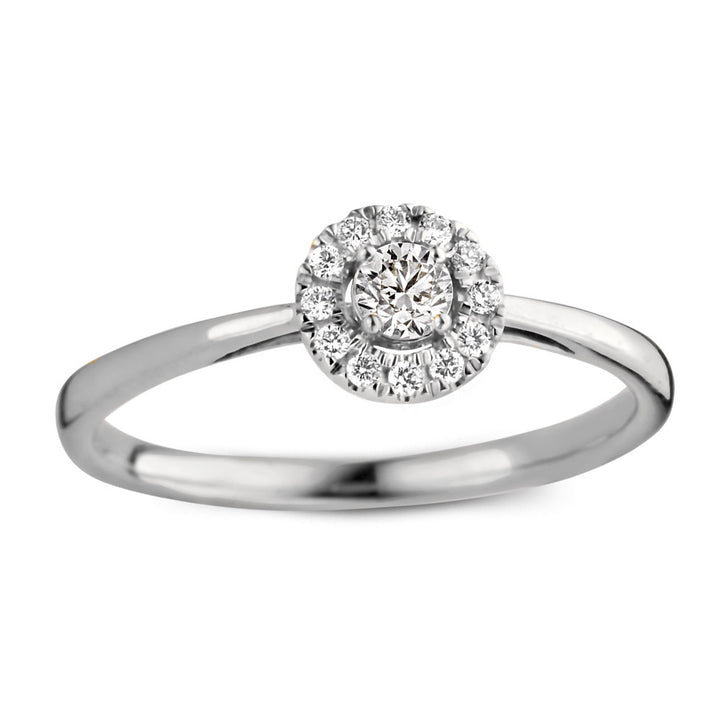 Halo ring lab grown diamonds