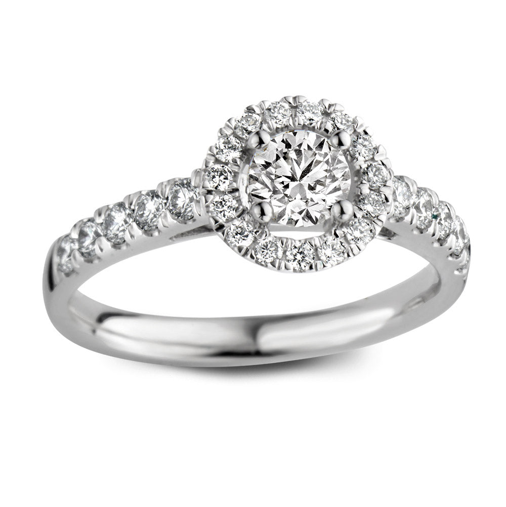Ring man made diamonds 1,00 crt.