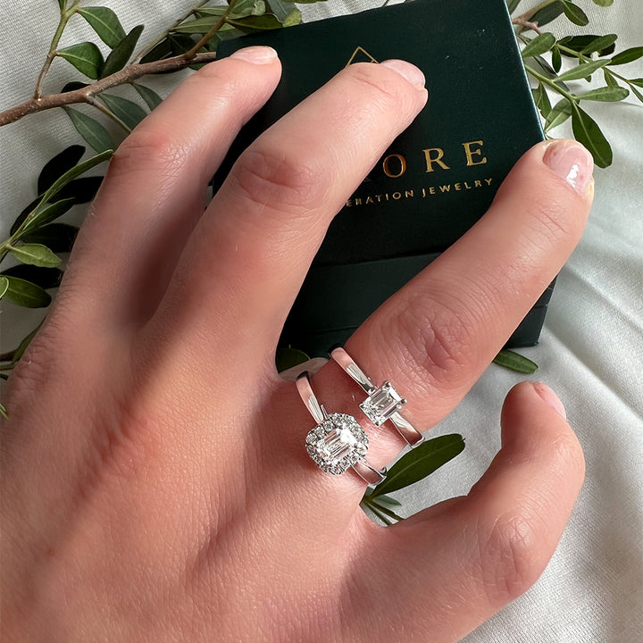 Ring Efeu 0,66 ct. Weißgold