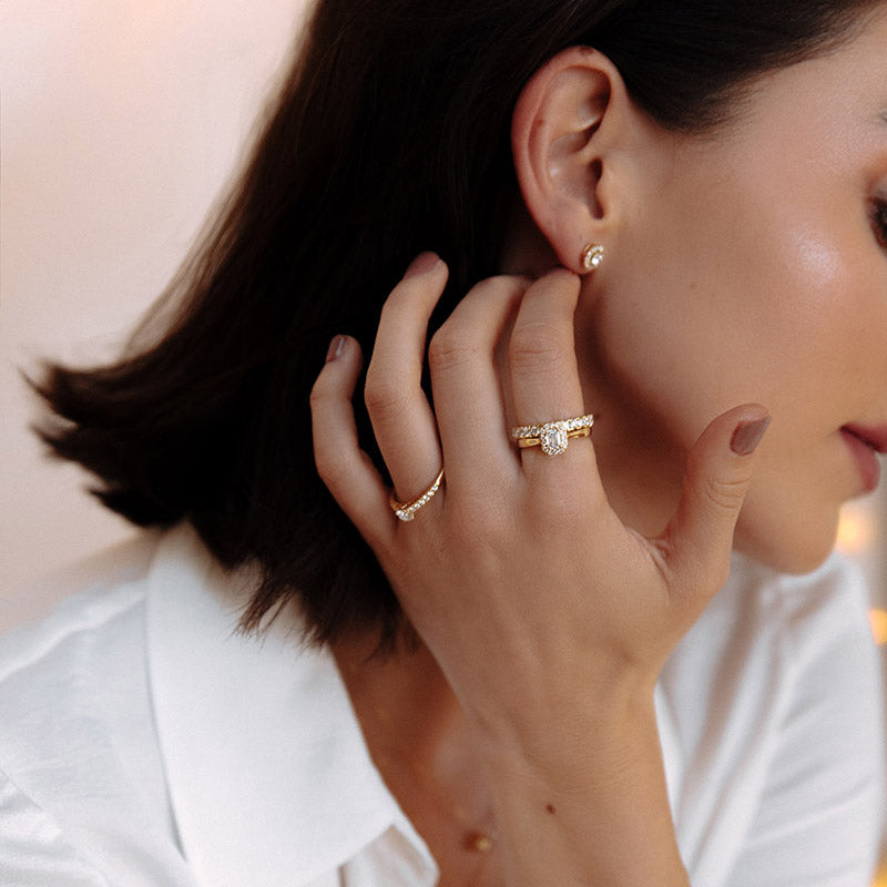 Ring Efeu 0,66 ct. Weißgold
