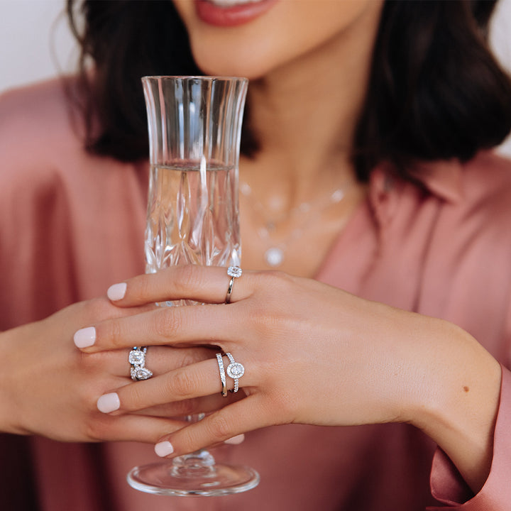 Ring Efeu 0,30 ct. Weißgold